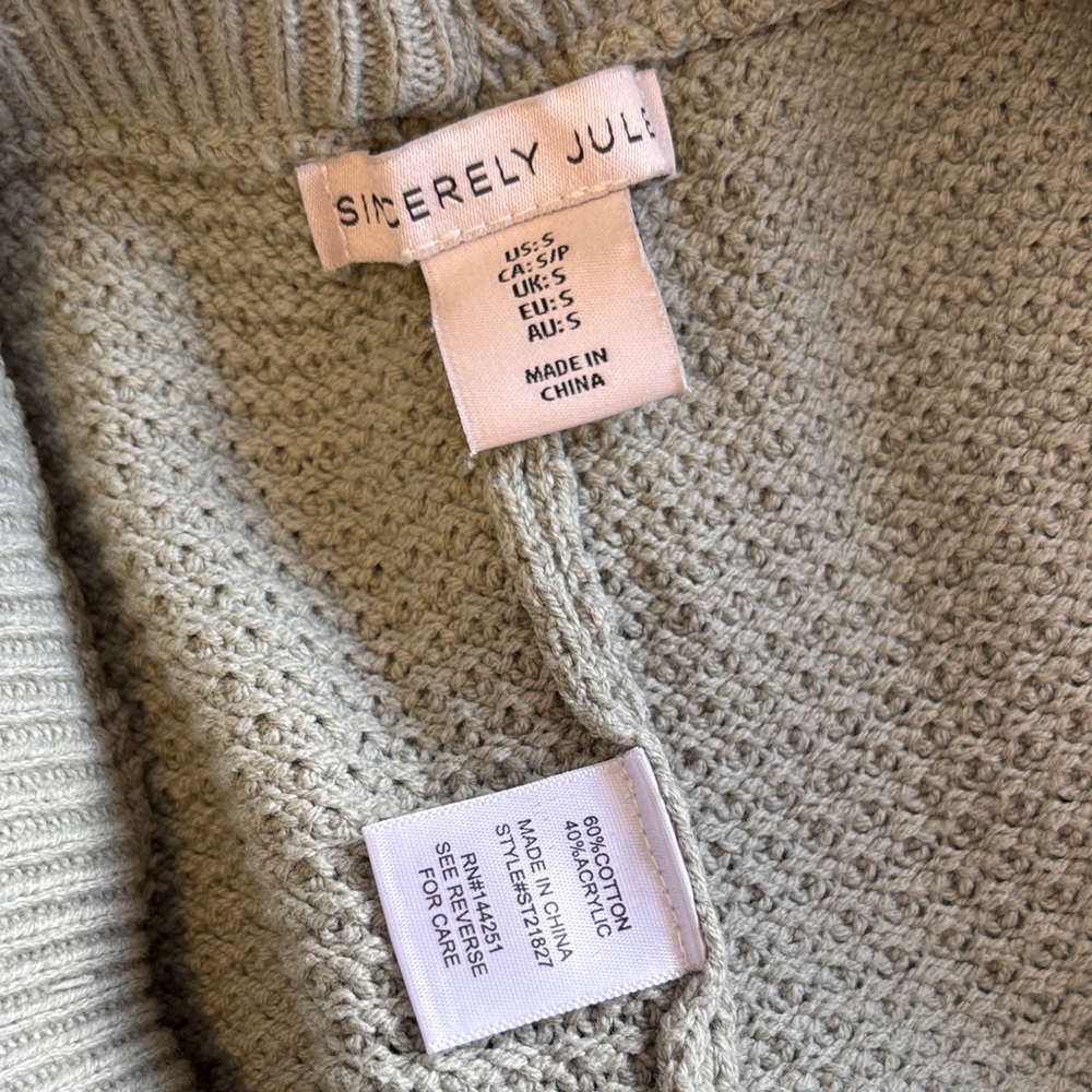 Sincerely Jules Textured Knit Sweater Set in Sage Green - Picture 6 of 6